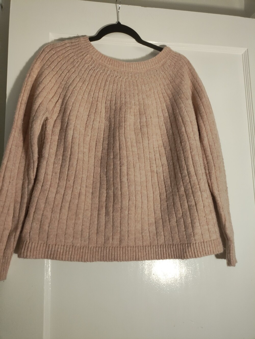 Absolutely Creative S Pink Ribbed Sweater Ribbon Tie Back Balletcore Coquette
